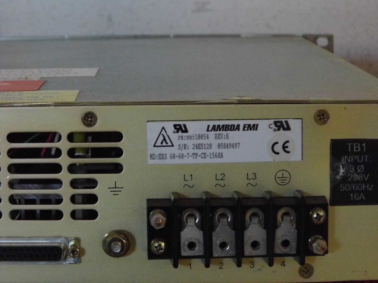 LAMBDA EMI DC POWER SUPPLY ESS 60-60-7-TP-CE-156B (5 in stock) LAMBDA EMI DC POWER SUPPLY ESS 60-60-7-TP-CE-156B (5 in stock)